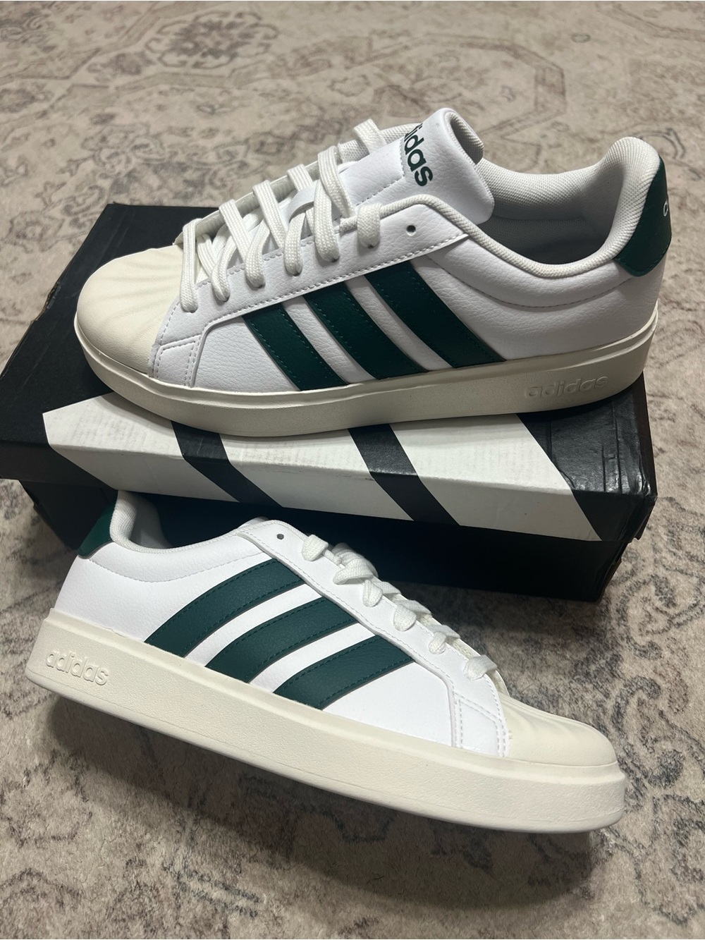 Streettalk Adidas Men’s Shoes White & Collegiate Green